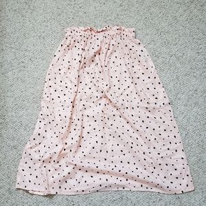Pink black dots ASOS maternity skirt